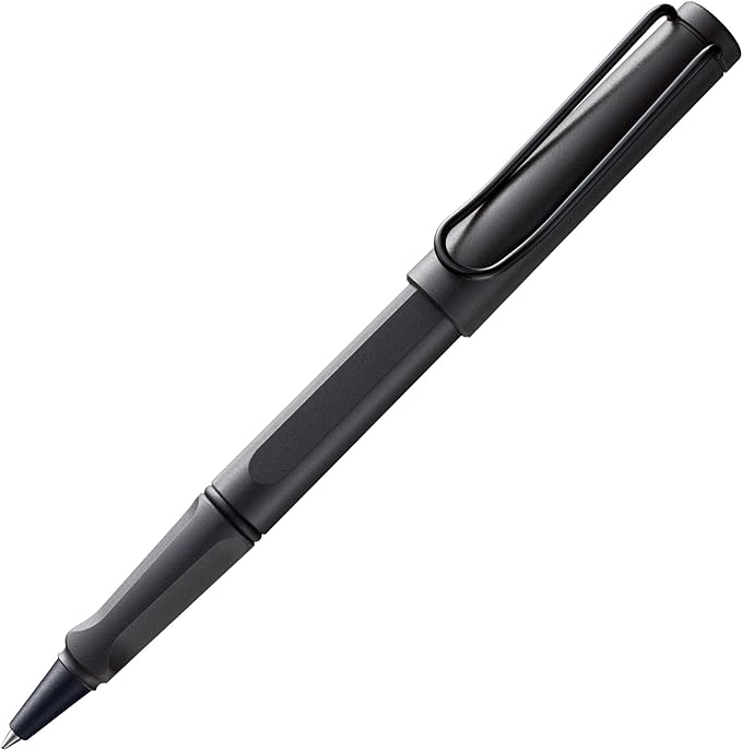 LAMY safari umbra - Rollerball Pen with ergonomic grip & line width M - for pleasant long writing - made of robust ASA plastic - including rollerball refill LAMY M 63 in black