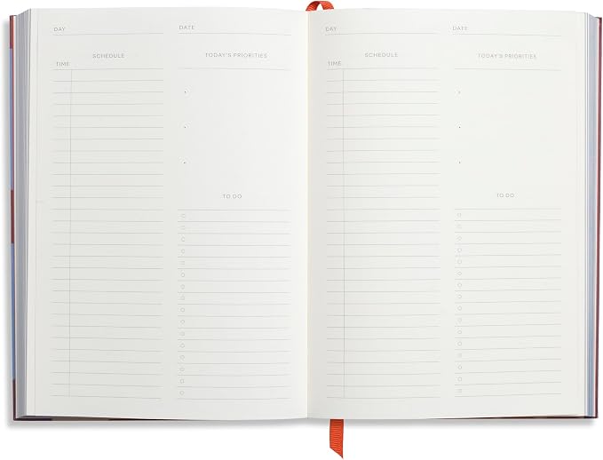 Papier Floral Softcover Undated Page a Day Planner | Write Lists, Notes, Goals, Tasks, Dates, Ideas, Meetings & Appointments | Improve Personal or Work Life Productivity | Great Gift | A5 Size