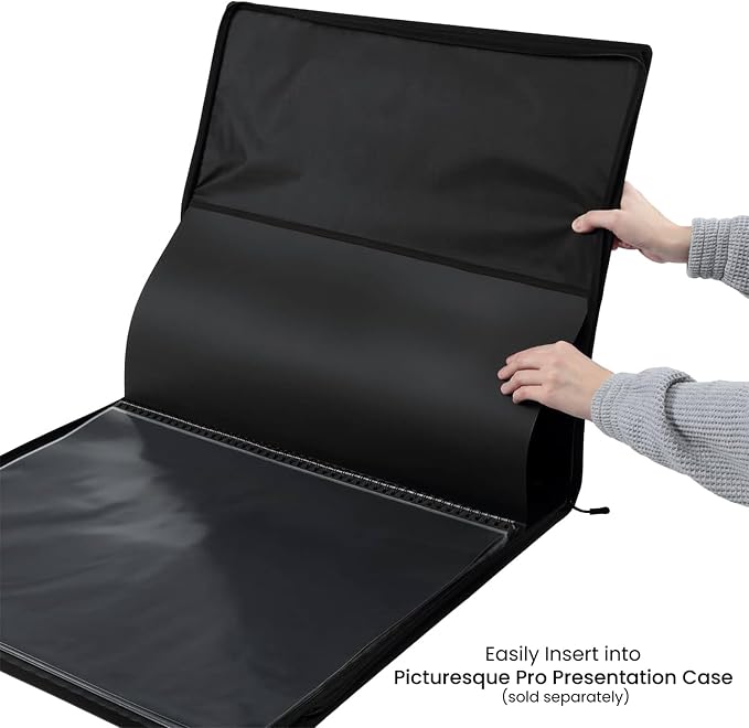 Picturesque Pro Presentation Refill Book 24x36 - Art Portfolio Folder for Artwork, Archival Storage Solution, Strong Spiral Bound Format w/ 20 Crystal Clear Pages and Acid-Free Divider Sheets