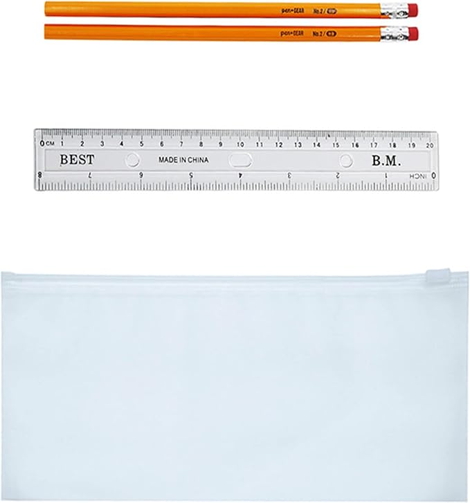 18 Piece Bulk School Supplies Kit for K-12 - Essential Box of School Supplies for Elementary, Middle, and High School Students - Pens, Pencils, Crayons