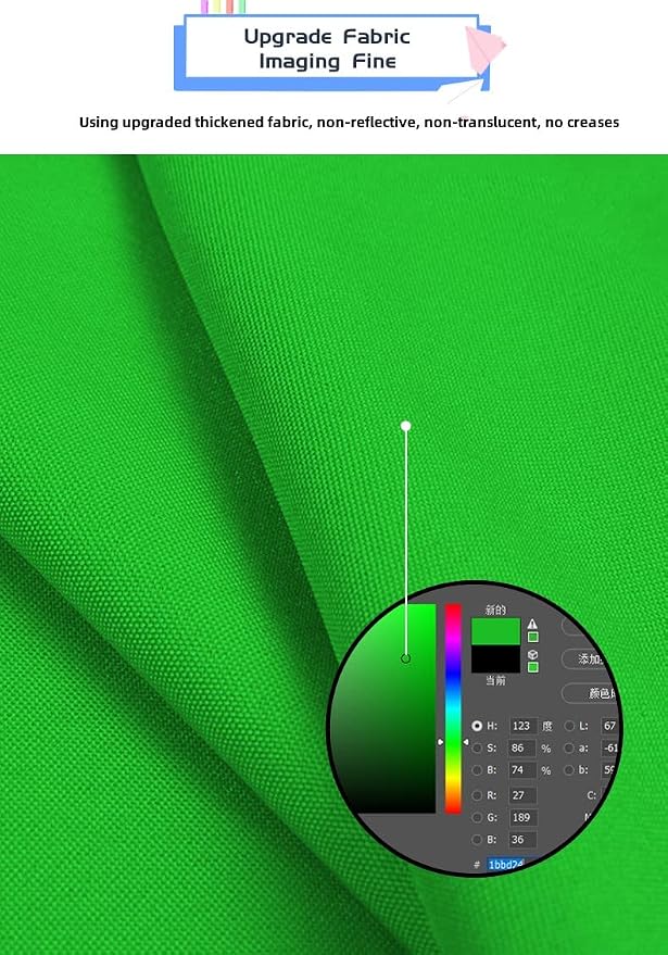 Portable Green Screen Chair 29.5in – Double Sided Foldable Greenscreen Backdrop, Chroma Key for Streaming Games, Zoom Calls & Photography