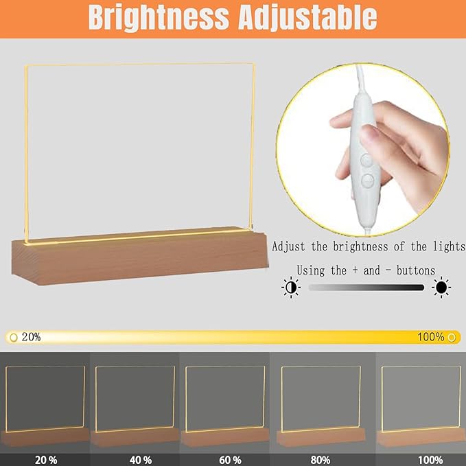 13 x 9 Inch LED Drawing Writing Lumi Board with Colors, Clear Acrylic Light Up Desk Table Dry Erase Message Memo Note Board with Stand (Colorful, Large)
