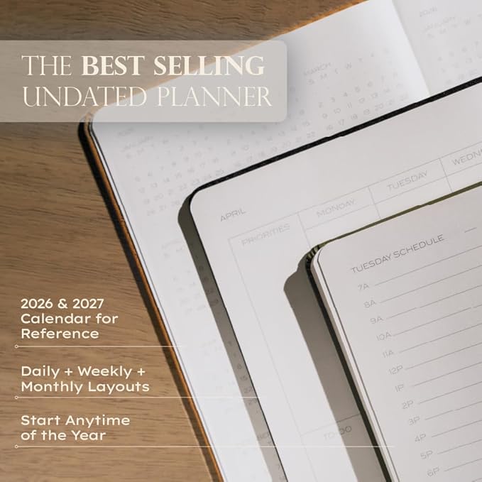 Anecdote 2026-2027 Planner: A Monthly, Weekly & Daily Planner with Calendar | 8.5" x 5.2" | Hardcover To-Do List Organizer, Planning Your Success, Start Anytime, Achieve Productivity Goals (Ink Blue)