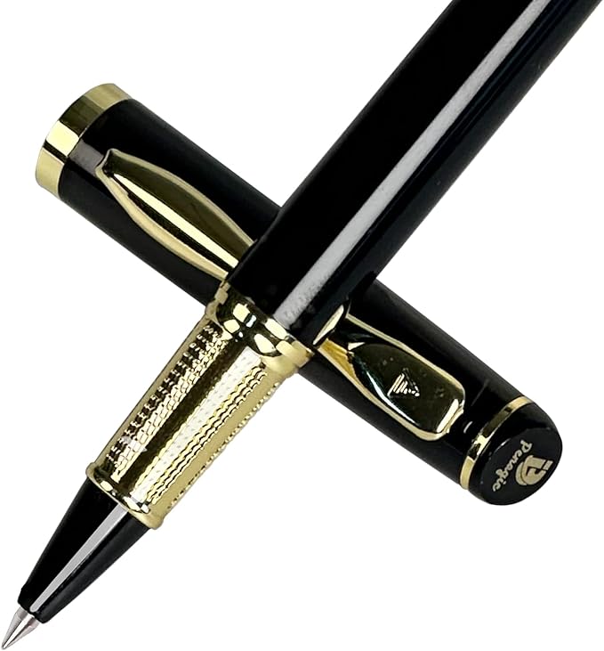 Penagic Luxury Pen, 0.5 mm Black Ink Nice Fancy Gel Pen, Fine Point, Professional Executive Writing, Gift Pen for Men and Women, Set of 1 with 2 Refills