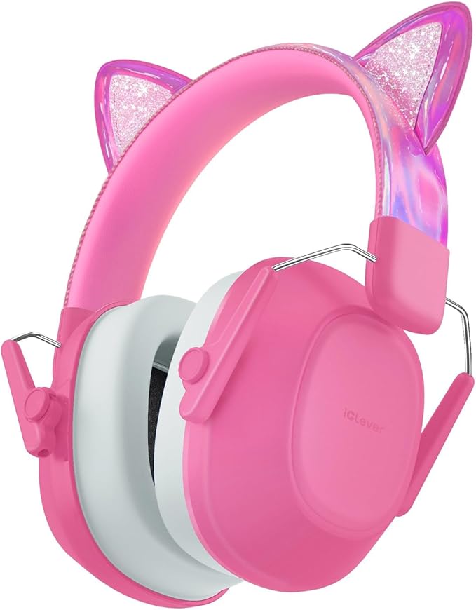 iClever Noise Cancelling Headphones for Kids, SNR 29dB Safety Noise Reduction Ear Muffs for Autism Sensory &Concentration Aid, Ear Hearing Protection for Fireworks/Event/Monster Jam/Concert