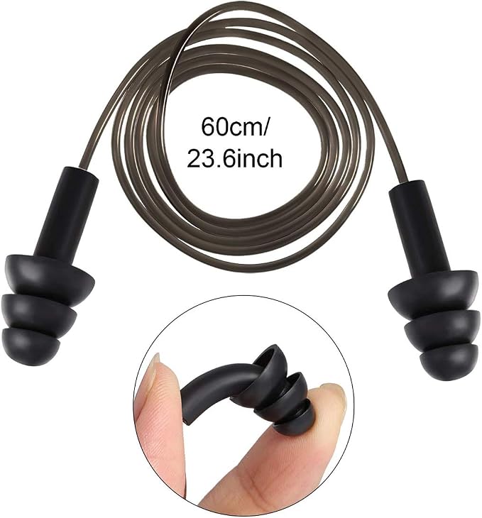 Silicone Ear Plugs for Sleeping,12 Pairs Soft Waterproof Noise Canceling Reduction Earplugs Waterproof Reusable Sound Blocking Earplugs for Concert,Swimming,Study,Loud Noise,Snoring (12 Pack)