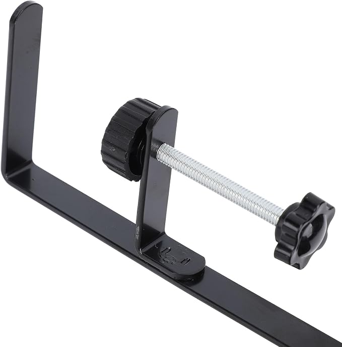 Dioche Clamp on Desk Hanging Desk Organizer Adjustable Carbon Steel ClampOn Organizer for Effective Office Storage - Stylish White Design (Black)