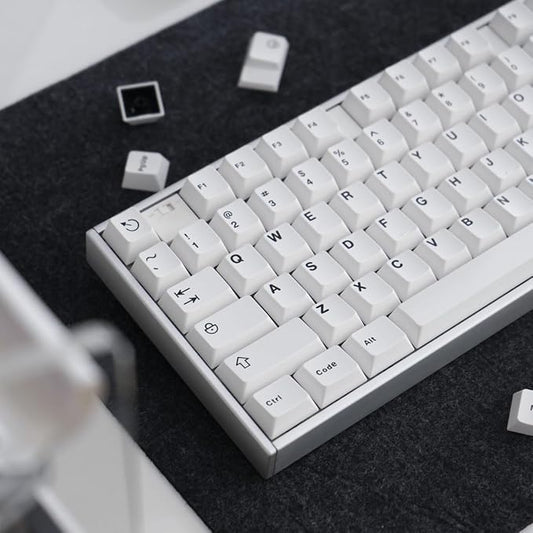 White Keycaps Set Cherry Profile Doubleshot Bow Keycaps 120 Keys Custom Keyboard Keycap for 60% 65% 70% 75% Cherry MX Gateron Kailh Switches Mechanical Keyboard