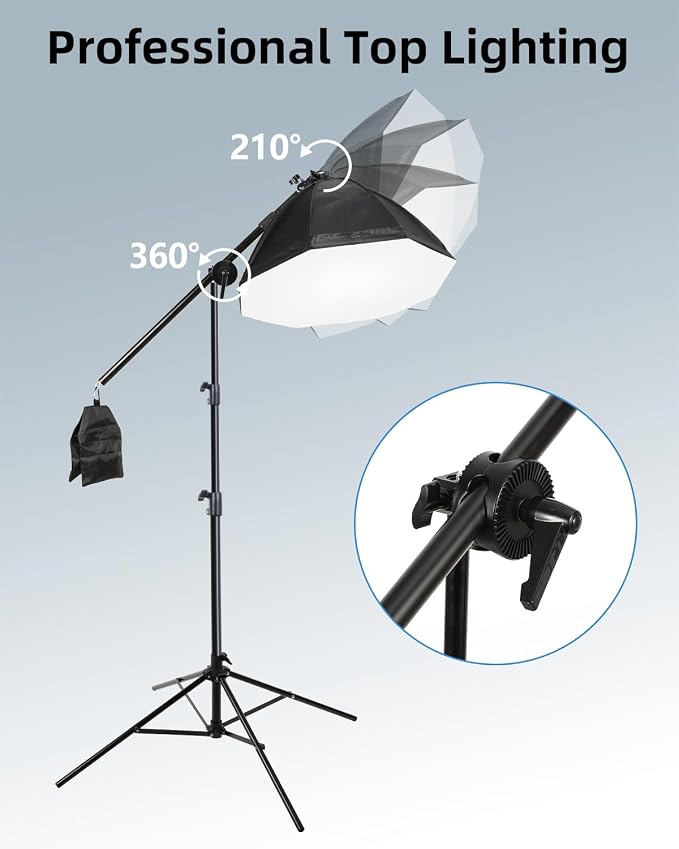 Skytex Softbox Lighting Kit 3Pack 20x28in Soft Box|28in Octa Softbox|85W 2700-6400K E27 LED Bulb Continuous Photography Lighting, Studio Lights Equipment for Photo Shooting, Video Recording