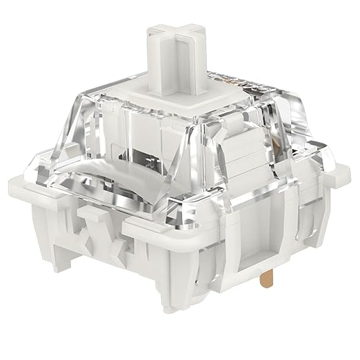 Gateron G Pro 3.0 White Switches for Mechanical Keyboard,3-Pin 38gf Linear/Pre-Lubed/Pin-Enhanced Switches(108pcs,White,3-Pin)