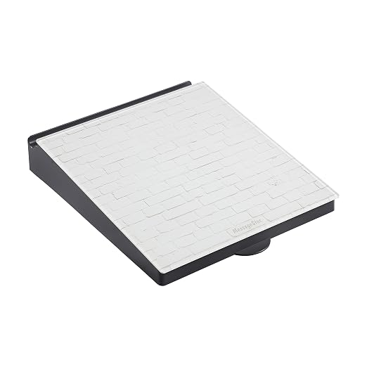 ECR4Kids MessageStor Dry-Erase Glass Board Memo Station, Desk Organizer, White Brick