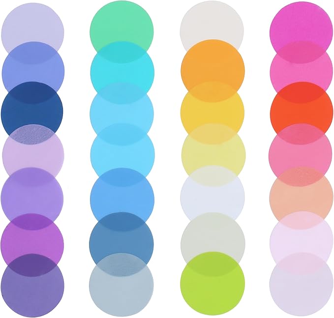 Mr. Pen- Transparent Sticky Note Set, 1120 Sheets, Colorful, Round Transparent Sticky Notes Set