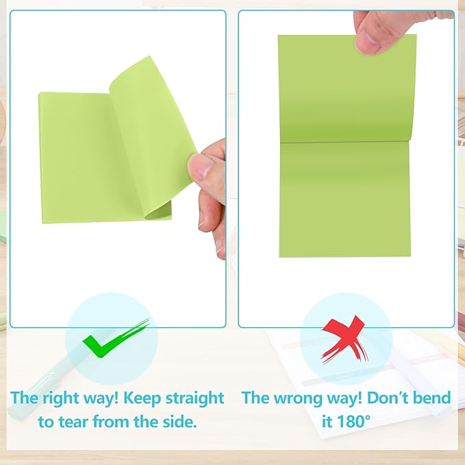 BAYTORY 320 Sheets Gradient Sticky Notes, 4 Pcs Rotatable Colored Gel Pens, Aesthetic Self-Stick Note & Multicolored Ink Pen, Colorful Memo Pads Easy to Post for Note Taking (Gradient Green)