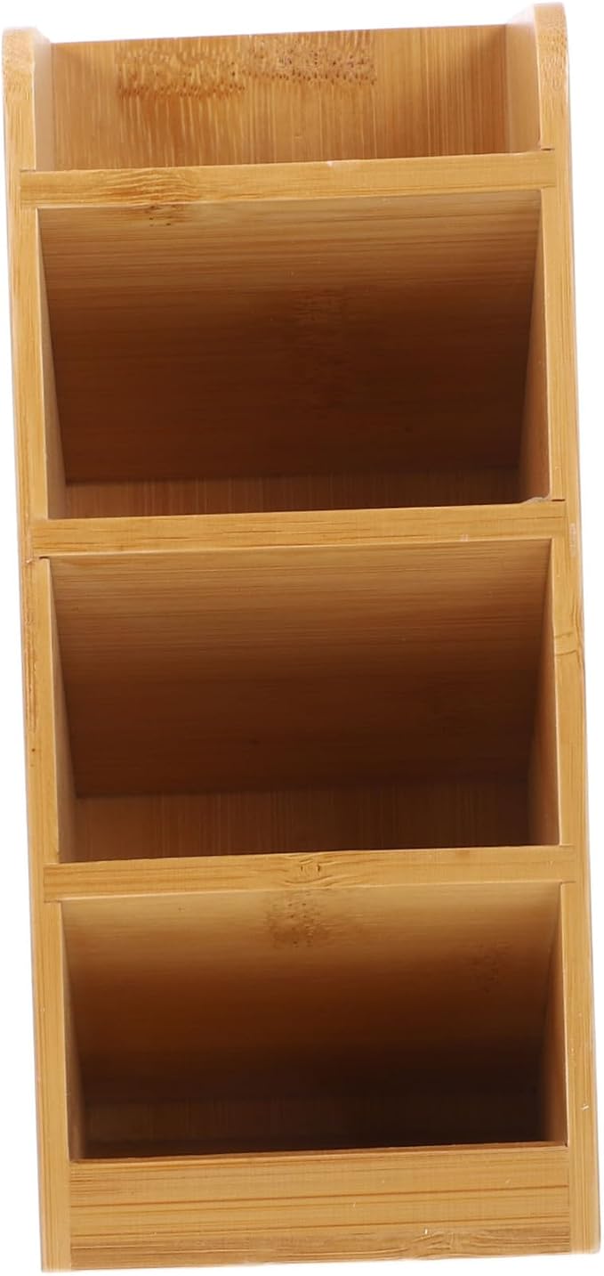 TEHAUX Multi-functional Wooden Desk Organizer Elegant Storage for Office Supplies Pens and Pencils Stylish and Minimalist Design for Clean Workspace