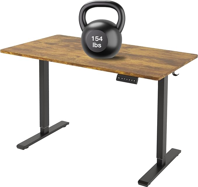 Standing Desk Frame Electric Adjustable Legs, Stand up Desk Frame Workstation Desk Base, Adjustable Standing Desk Legs, 3 Memory Height Settings, with Cable Management Tray, Headphone Hook