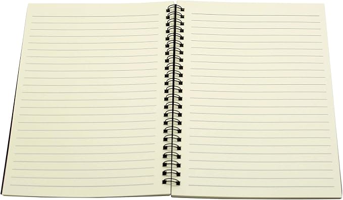 Yansanido Spiral Notebook, 4 Pcs A5 Brown Craft Softcover 8mm Ruled 60 Sheets -120 Pages Journals for Study and Notes (4PCS Brown Lined)