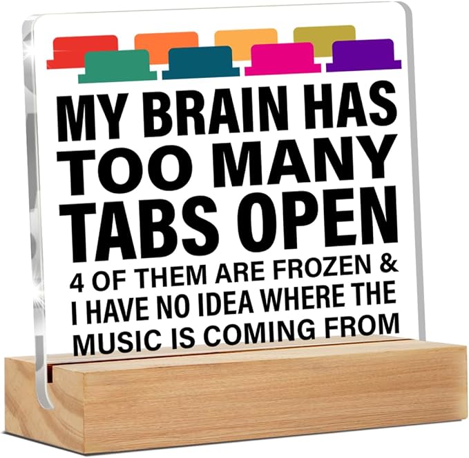 Funny Desk Decor Signs Office Humor Gift for Coworkers Employee | Gifts for Colleagues, Chaos Coordinator Sign Desk Decoration, Clear, Acrylic