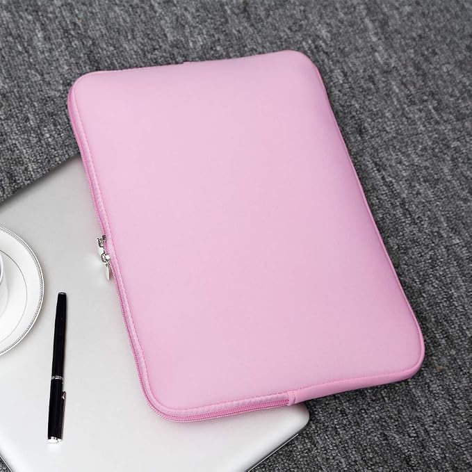 RAINYEAR 11-11.6 Inch Laptop Sleeve Protective Case Soft Carrying Cover Compatible with MacBook Neo A18 11.6" MacBook Air for 11" Notebook Tablet Chromebook (Pink)