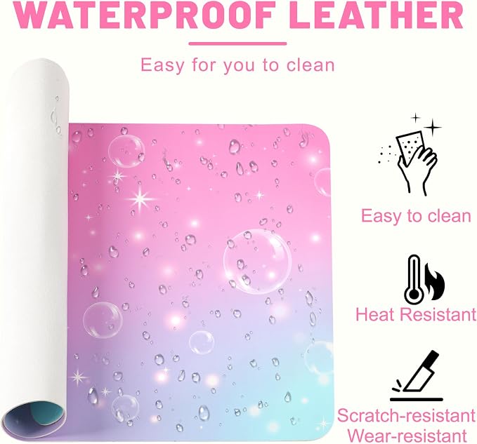 Leather Desk Mat, Desk Pad for Keyboard and Mouse Large Mouse Pads for Desk | Waterproof Desk Mat, Desk Matt for Desktop, Laptop Blotter, Keyboard Pad, Large Mouse Pad, Desk Essentials