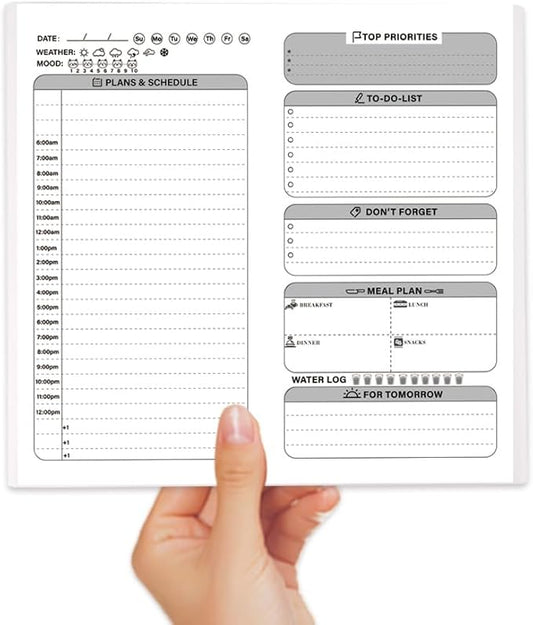 Travelers Notebook Inserts,Undated Daily Planner,Daily Appointment Book, Easily Organize Your Tasks,30 Sheets,8.25" x 4.25",Travelers Notebook Refills for Journals,Diaries,Planners