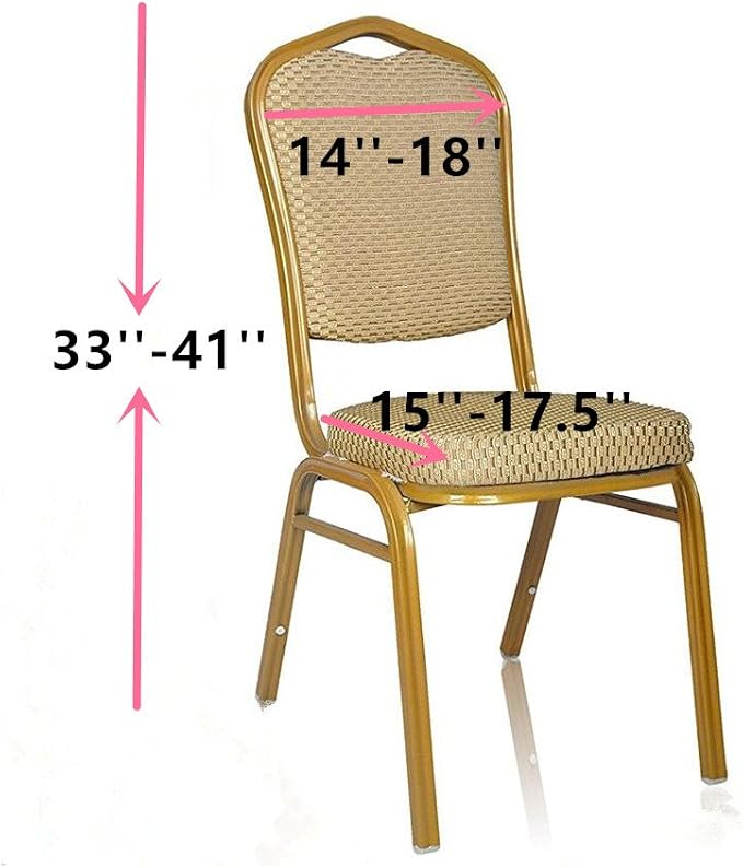 Spandex Dining Chair Cover Covers Slipcovers for Wedding Banquet (Yellow)