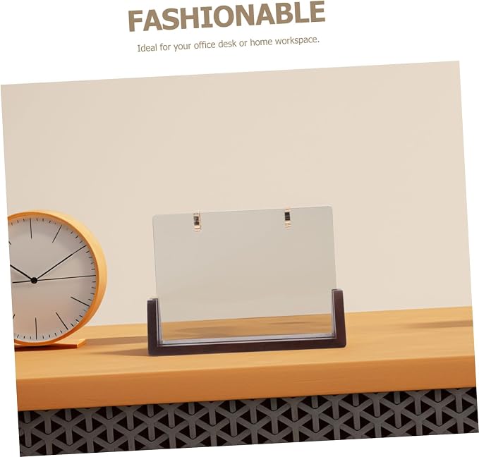 ARTIBETTER 1set Wooden Base Table Calendar Stand Portable Calendar Rack for Home Assembly and Stylish Design for Desk Decor