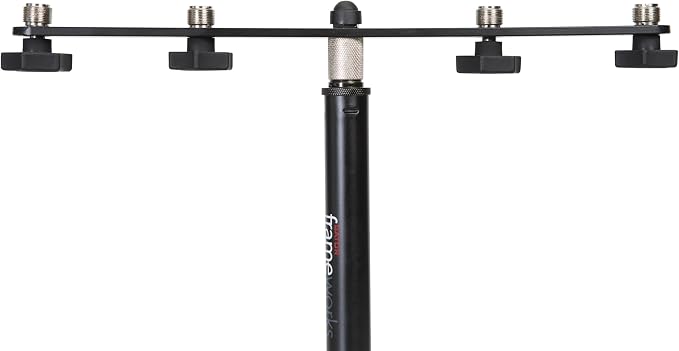 Gator Frameworks 1-to-4 Mic Mount Bar with Standard 5/8-Inch Thread Suitable for Most Microphone Stands Boom Arms (GFWMIC1TO4)