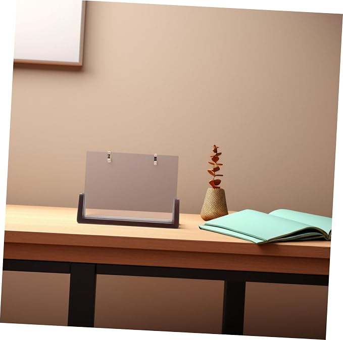 NUOBESTY 1set Wooden Desk Calendar Holder Sturdy Bracket for Photos and Notes Versatile and Easy to Install Calendar Stand for Decor