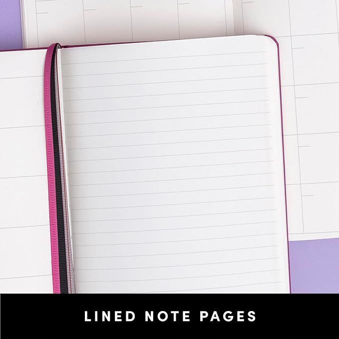 PAPERAGE Undated Weekly & Monthly Hardcover Planner (Cognac), 5.6 in x 8 in, Includes Lined Note Pages & 2 Sticker Sheets