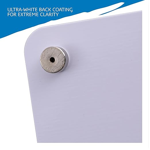Iceberg Clarity Glass Personal Dry Erase Board, Office Supplies, with Ultra-White Back and Aluminum Frame, 9" x 12"