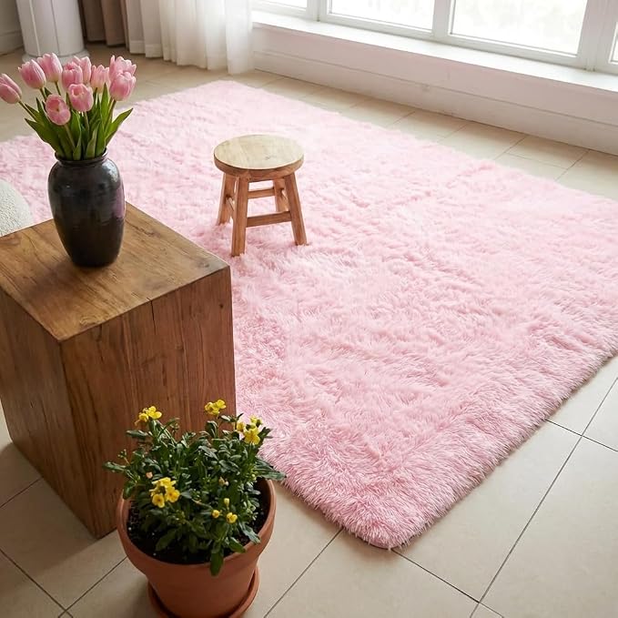 Mugorn Small Soft Shag Rugs for Bedroom, 2x3 Fluffy Area Rugs for Living Room