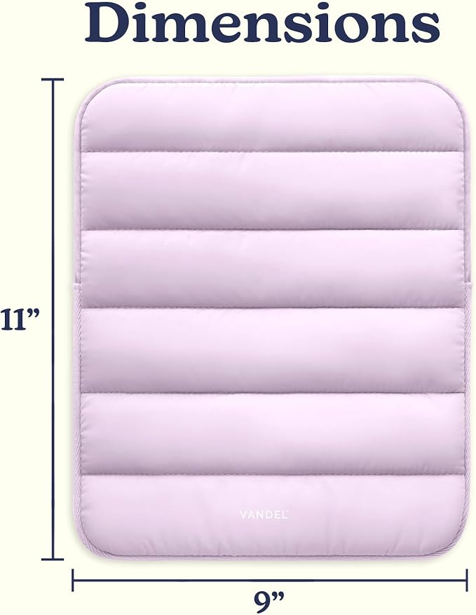 Vandel - The Original Puffy iPad Sleeve 9-11 Inch Tablet Sleeve, Purple i Pad Case for Women and Men, Cute iPad Air Pouch, 9 10 Inch, 11 Inch Bag