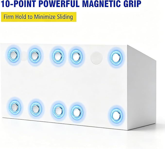 Magnetic Dry Erase Marker Holder for Whiteboard, Anti-slip Magnet Pen Holder for Fridge Refrigeator, Acrylic Pencil Holder for Classroom Teacher, Office Accessories, Locker Organizer(White)
