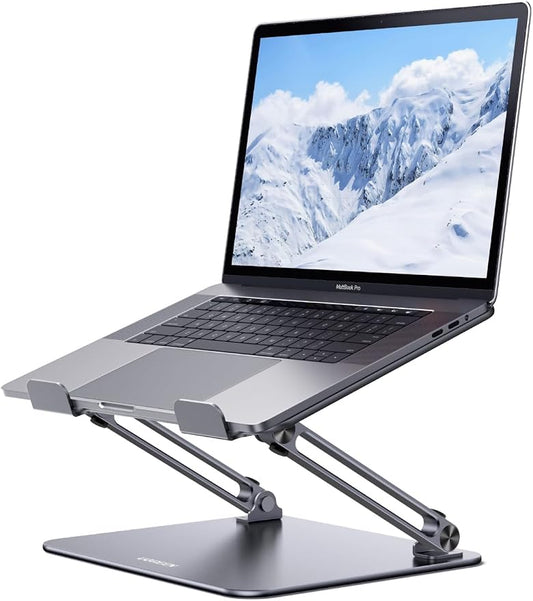 UGREEN Laptop Stand for Desk Laptop Riser Holder Foldable Portable Computer Stand Ergonomic Compatible with MacBook Pro Air Notebook and Tablets 10-17.3 Inch Gray