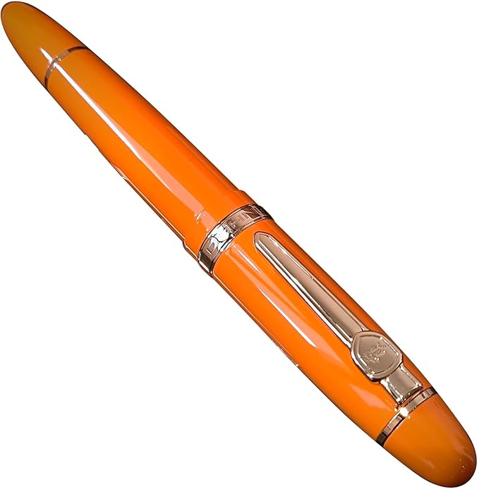 JH159 Rollerball and Ballpoint Pens (Orange+Gold Clip)
