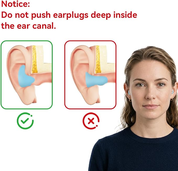 LYSIAN Ultra Soft Moldable Ear Plugs for Sleeping and Swimming Adults and Kids - Reusable Noise Cancelling Earplugs for Sound Blocking, Snoring, Study