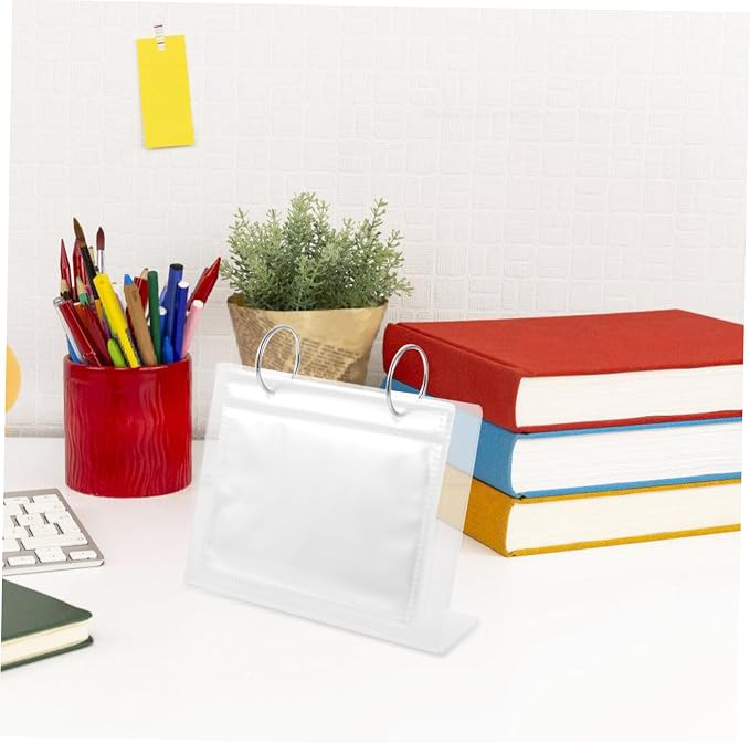 Table Top Flip Photo Album Acrylic Photo Storage Frame for Pictures Calendar Design