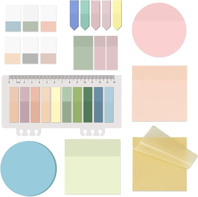 820 Sheets Transparent Bible Sticky Notes,Waterproof Clear Sticky Notes,Bible Study Clear Post It Notes Transparent for Bible Study Supplies,Office School Supplies,Book Annotation