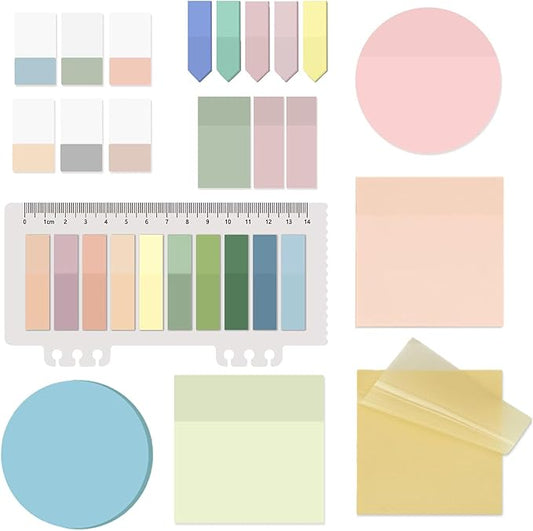 820 Sheets Transparent Bible Sticky Notes,Waterproof Clear Sticky Notes,Bible Study Clear Post It Notes Transparent for Bible Study Supplies,Office School Supplies,Book Annotation