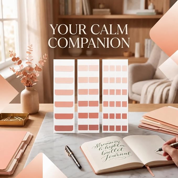 420Pcs Gradient Index Tabs, Translucent Sticky Note Tabs for Annotating Books & Bible, Aesthetic Reading, Study, Journaling & Office Supplies, 3 Size Clear Page Markers Stickers (Pink)