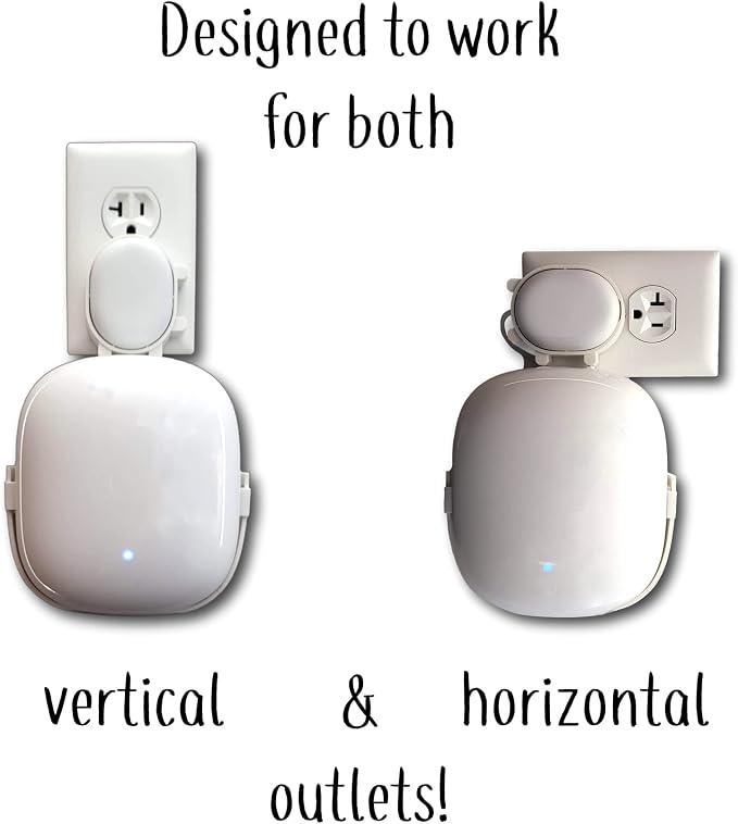 The Nest WiFi Pro Genie Wall Mount Outlet Holder Stand (2-Pack) | Lowest Profile | Open Access | No Messy Screws or Tape | Reinforced Support | Horizontal and Vertical Outlets