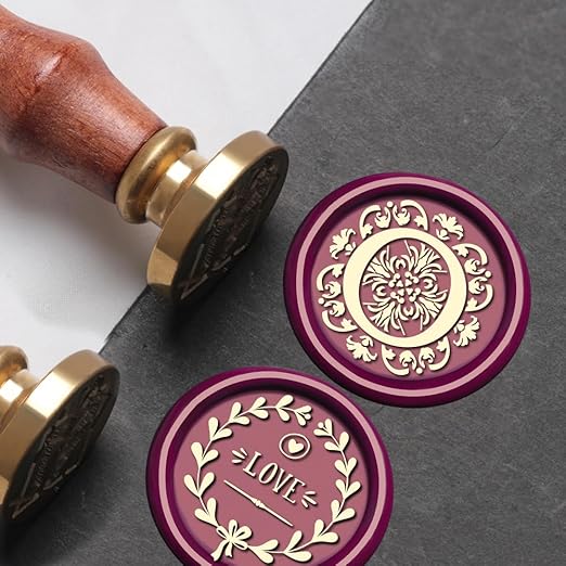 Flower Initial Alphabet O Wax Seal Stamp & Eucalyptus Love Sealing Stamp with Wax Stamp Brass Head Ideal for Wedding Invitations Gift Wrapping Christmas (Floral O)