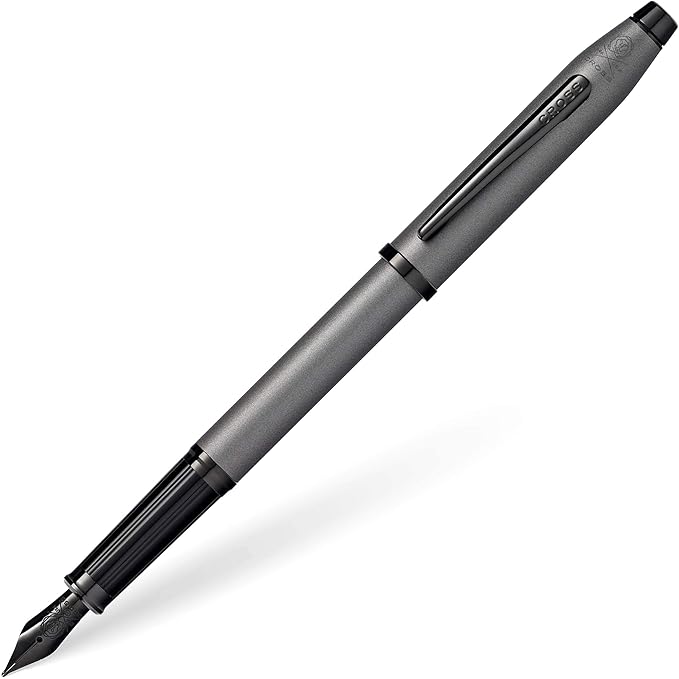 Cross Century II Gunmetal Gray Medium Nib Fountain Pen - Professional Pen for Everyday Use - Smooth Writing - Comfortable Grip - Black Ink - Durable Construction - Includes Gift Box