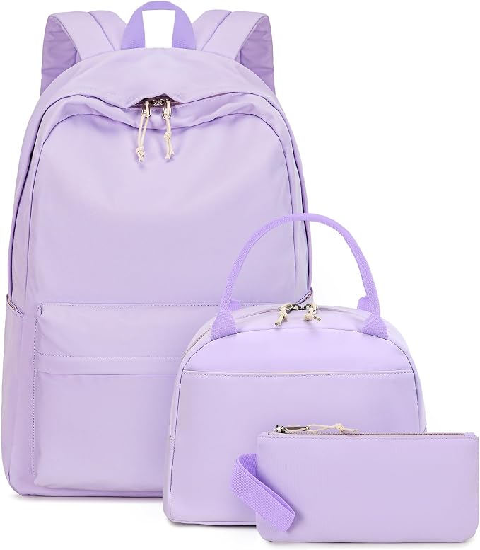 Bluboon Teens Backpack Set Girls School Backpack Lunch Box Pencil Bags Student Bookbags 3 in 1