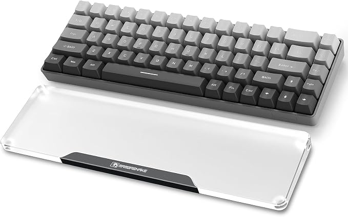 Acrylic Keyboard Wrist Rest-Black 68Key Ergonomic Palm Rest for Computer Keyboard