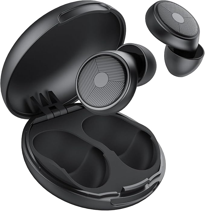 45dB Black Sleep Noise Canceling Earplugs | Soft Reusable Silicone | All-Scenario Hearing Protection (Sleep, Concerts, Work, Study, Travel)