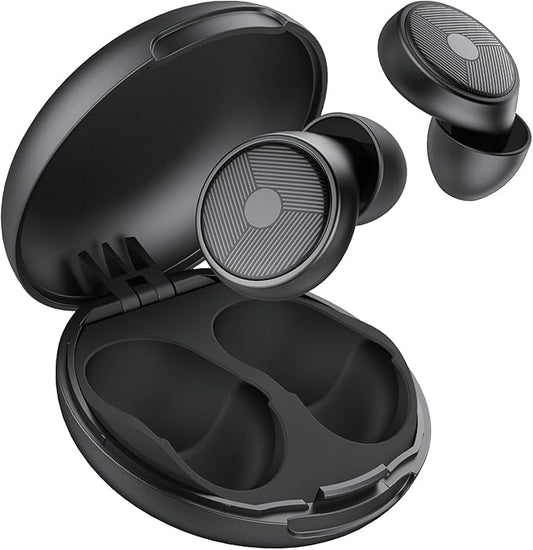 45dB Black Sleep Noise Canceling Earplugs | Soft Reusable Silicone | All-Scenario Hearing Protection (Sleep, Concerts, Work, Study, Travel)
