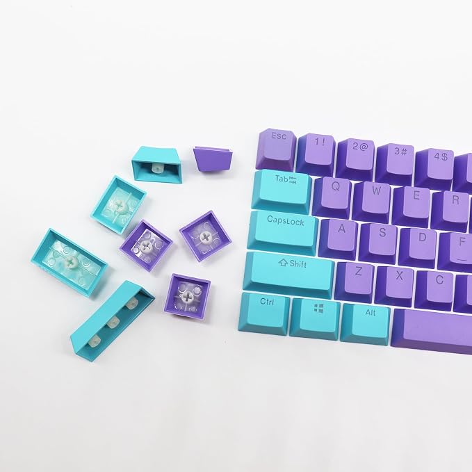 Guffercty kred 60 Percent PBT Keyboard Keycaps OEM Profile, Custom Keycaps Double Shot for 61 60% Mechanical Keyboard (SEHN)