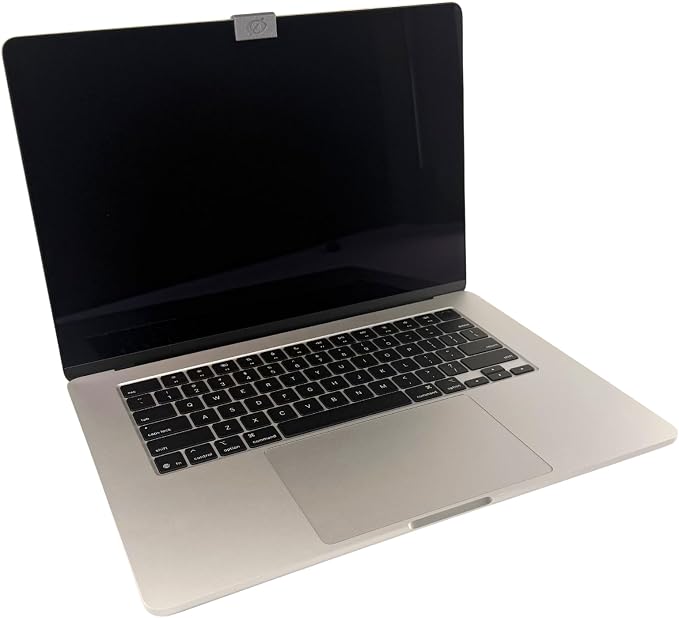 Webcam Cover Slide for Laptop, Made in the USA, Thin, Flexible, Push-On Camera Cover for MacBook, PC & Chromebook, No Adhesive, No Residue, 6 Pack