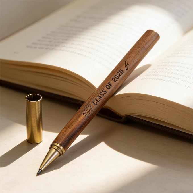 Graduation Gifts Class of 2026 Wooden Pen Gift Set for Him Her | Laser Engraved Graduation Pen | Middle High School College University Graduation Gift | 2026 Graduation Gifts for Men Women